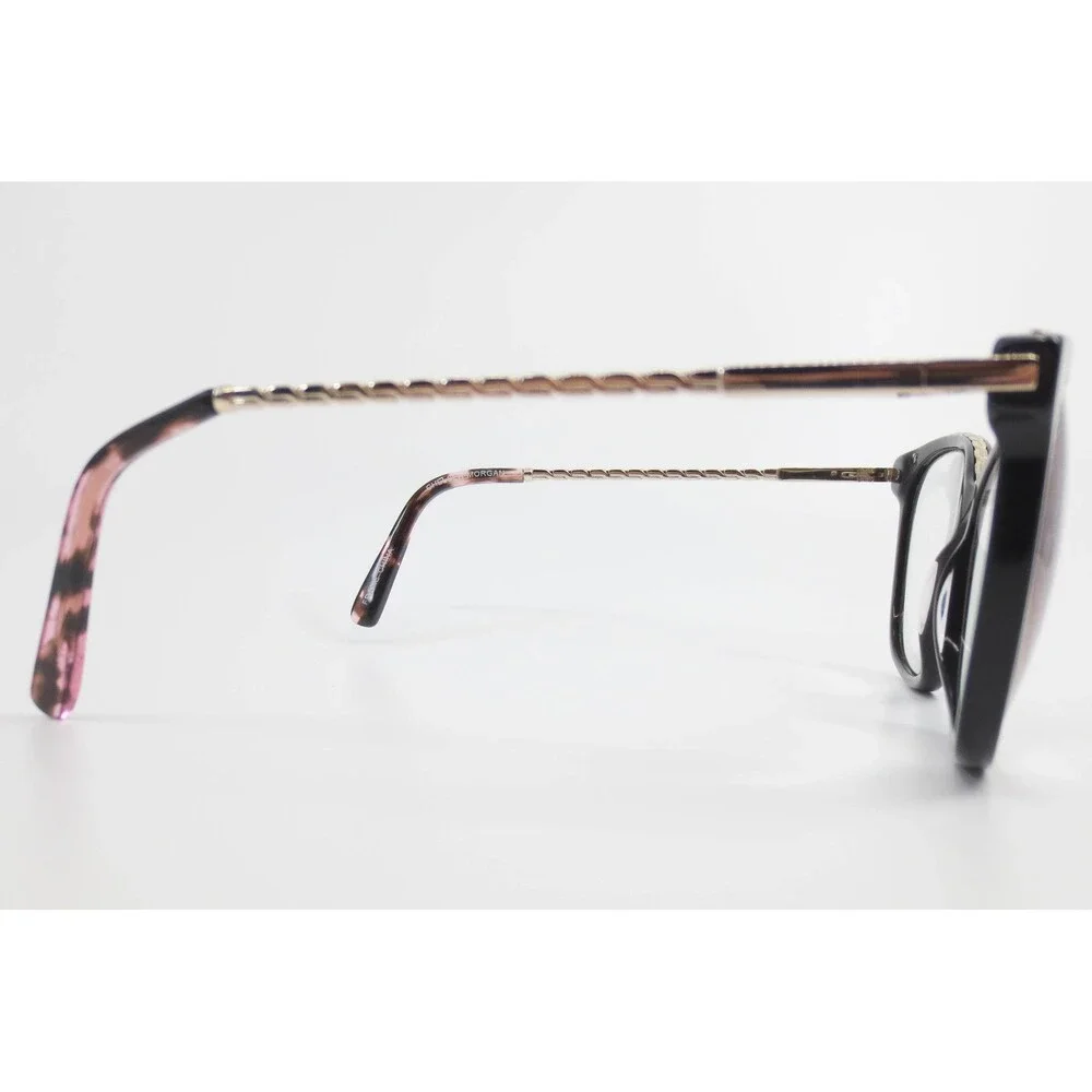 Chelsea Morgan CM-202221 Black Cat Eye Eyeglass Frames Gold Pink Tortoise